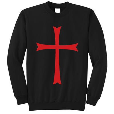 Knights Templar Cross Crusader Tall Sweatshirt