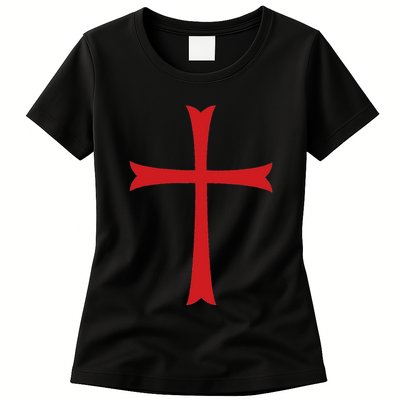 Knights Templar Cross Crusader Womens T-Shirt
