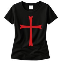 Knights Templar Cross Crusader Womens T-Shirt