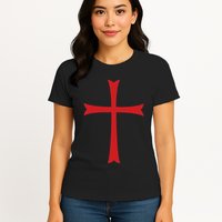 Knights Templar Cross Crusader Womens T-Shirt