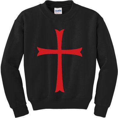 Knights Templar Cross Crusader Kids Sweatshirt
