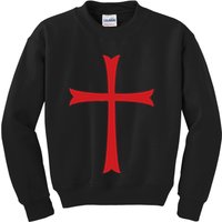 Knights Templar Cross Crusader Kids Sweatshirt