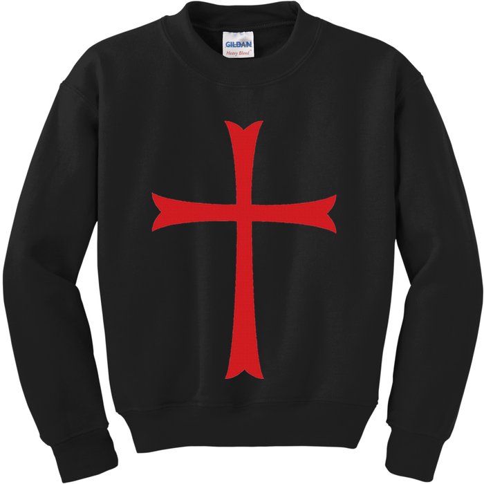 Knights Templar Cross Crusader Kids Sweatshirt