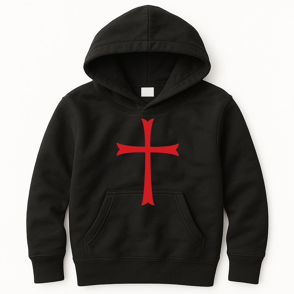 Knights Templar Cross Crusader Kids Hoodie