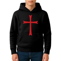 Knights Templar Cross Crusader Kids Hoodie
