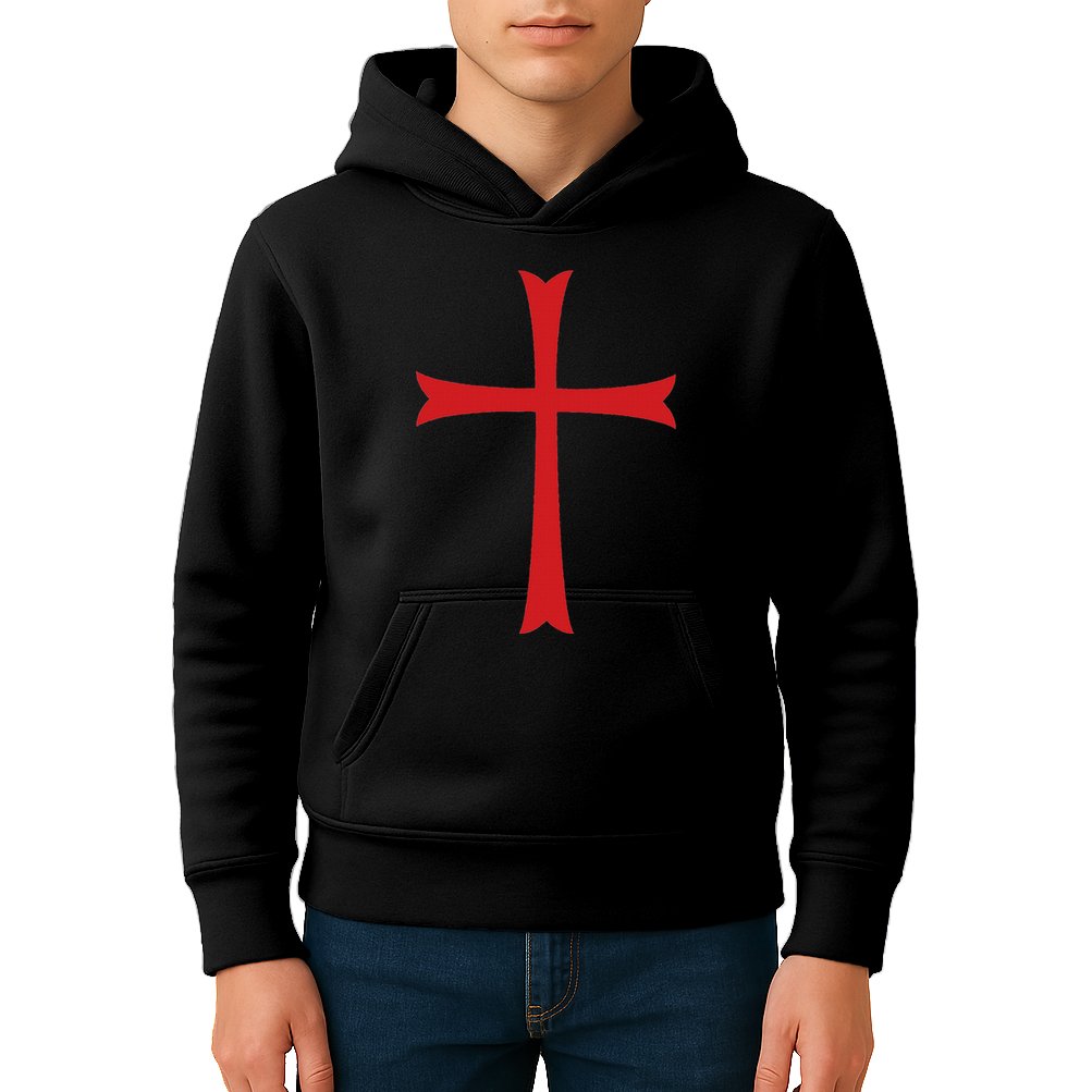 Knights Templar Cross Crusader Kids Hoodie