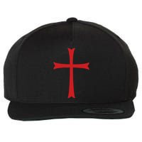 Knights Templar Cross Crusader Wool Snapback Cap