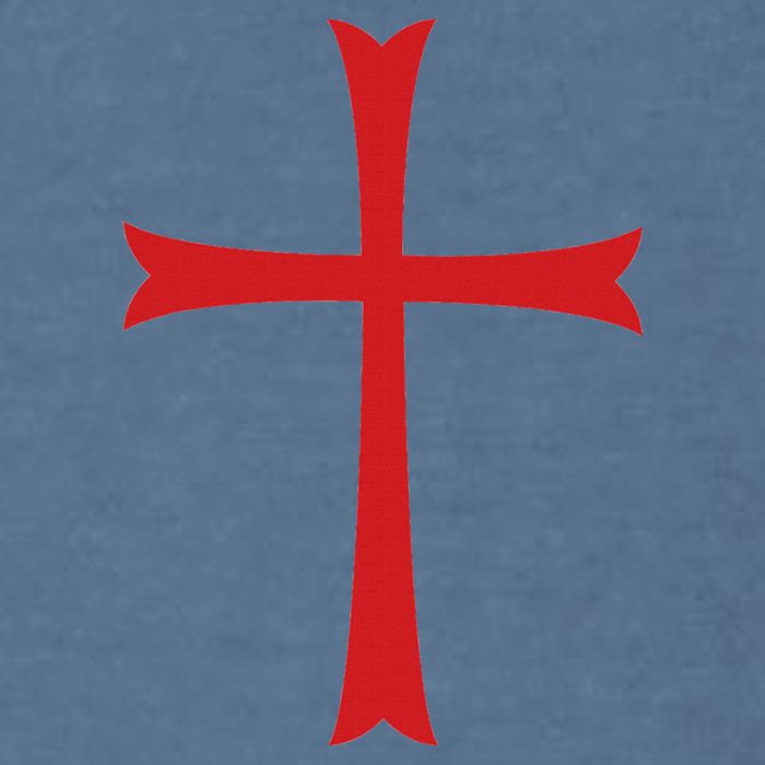 Knights Templar Cross Crusader Garment-Dyed Sweatshirt