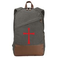 Knights Templar Cross Crusader Cotton Canvas Backpack