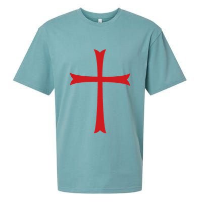 Knights Templar Cross Crusader Sueded Cloud Jersey T-Shirt