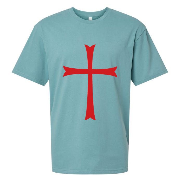 Knights Templar Cross Crusader Sueded Cloud Jersey T-Shirt