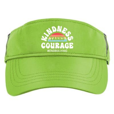 Kindness Takes Courage Positive Inspirational Retro Vintage Great Gift Adult Drive Performance Visor