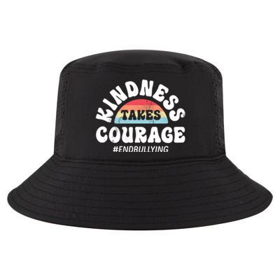 Kindness Takes Courage Positive Inspirational Retro Vintage Great Gift Cool Comfort Performance Bucket Hat