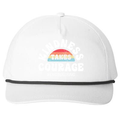 Kindness Takes Courage Positive Inspirational Retro Vintage Great Gift Snapback Five-Panel Rope Hat