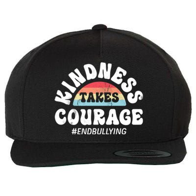 Kindness Takes Courage Positive Inspirational Retro Vintage Great Gift Wool Snapback Cap