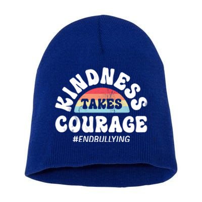 Kindness Takes Courage Positive Inspirational Retro Vintage Great Gift Short Acrylic Beanie