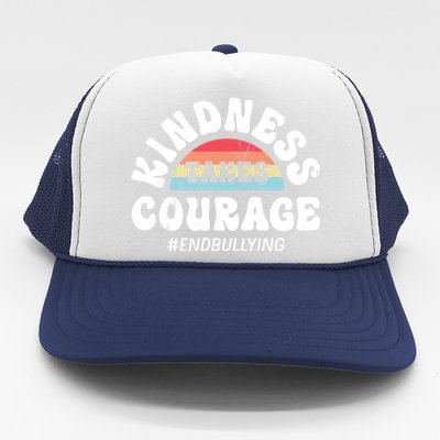 Kindness Takes Courage Positive Inspirational Retro Vintage Great Gift Trucker Hat