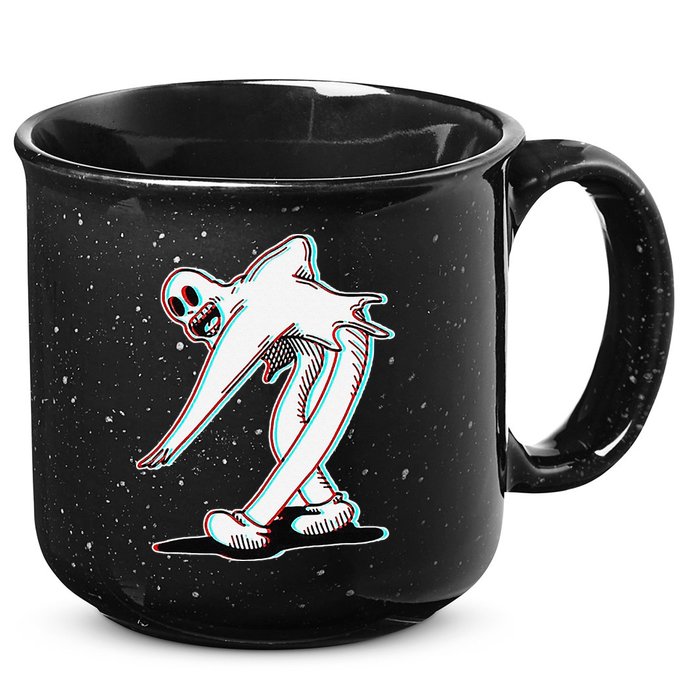 Koko The Clown Ghost Glitch Dancing 15oz Campfire Ceramic Mug