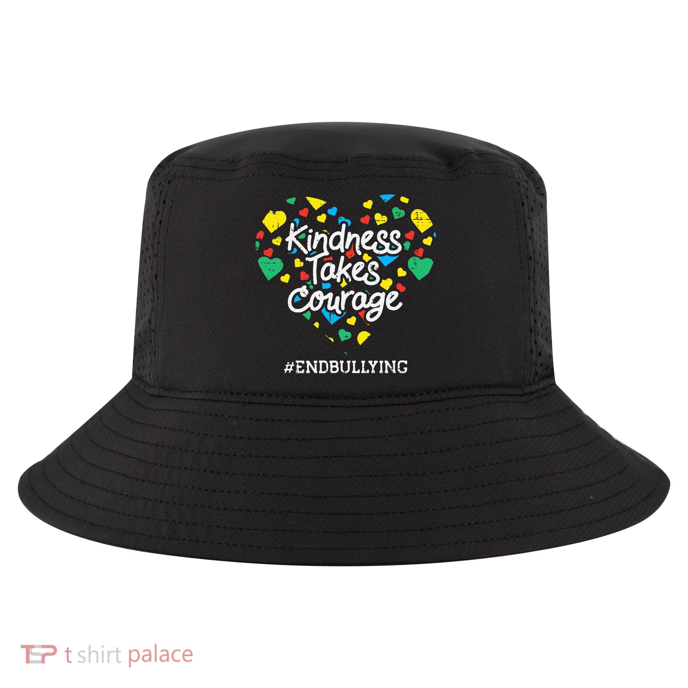 Kindness Takes Courage Heart Orange Anti Bullying Unity Day Cool Comfort Performance Bucket Hat