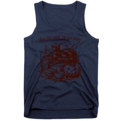 Keep The Candy ILl Take Books Cat Halloween Costume Tank Top