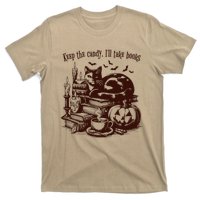 Keep The Candy ILl Take Books Cat Halloween Costume T-Shirt