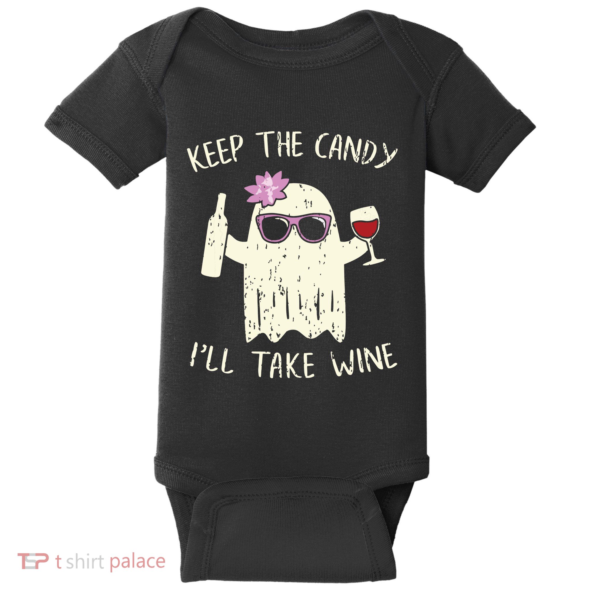 Keep The Candy Funny Halloween Ghost Costume Women Baby Bodysuit
