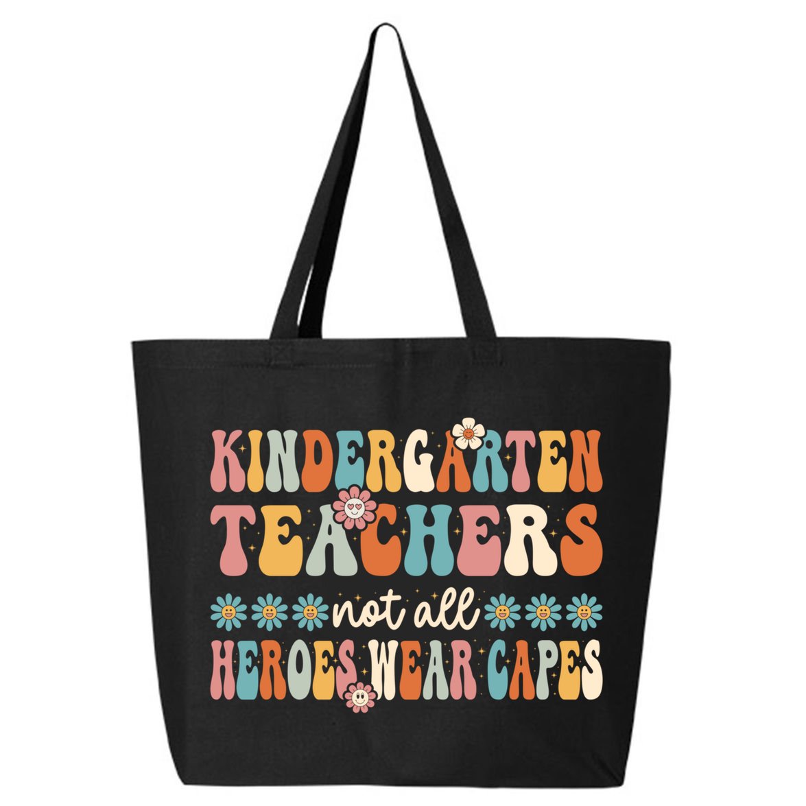 Kindergarten Teachers Capes Groovy Preschool Teacher Gift 25L Jumbo Tote
