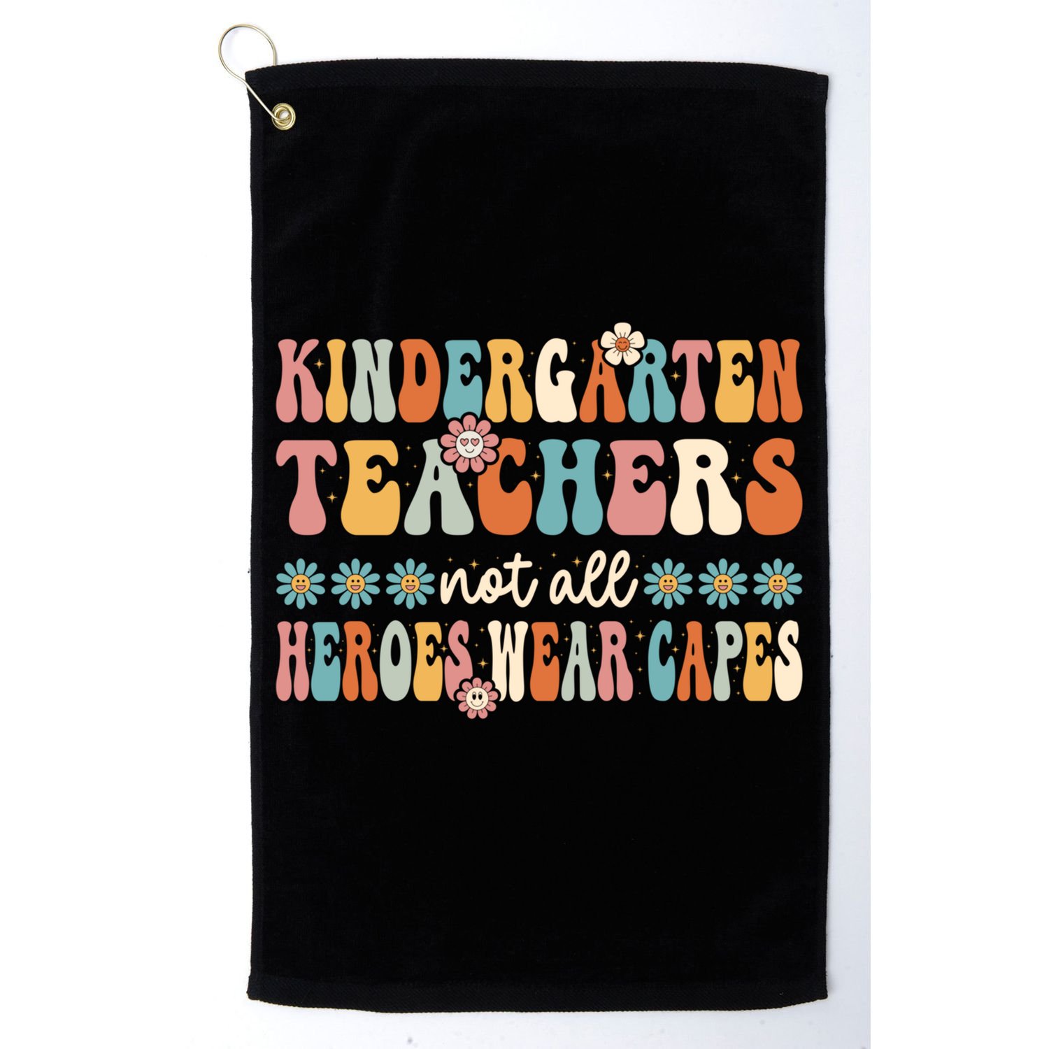 Kindergarten Teachers Capes Groovy Preschool Teacher Gift Golf Towel