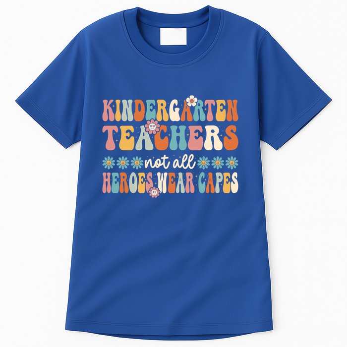 Kindergarten Teachers Capes Groovy Preschool Teacher Gift Tall T-Shirt