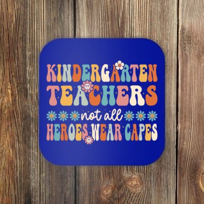 Kindergarten Teachers Capes Groovy Preschool Teacher Gift Coaster