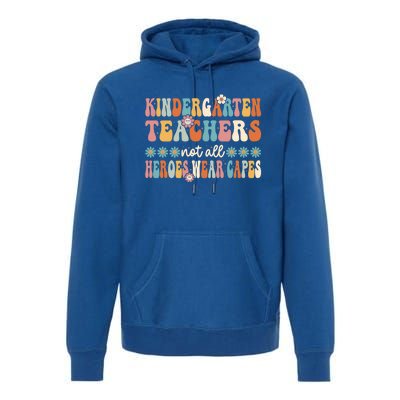 Kindergarten Teachers Capes Groovy Preschool Teacher Gift Premium Hoodie