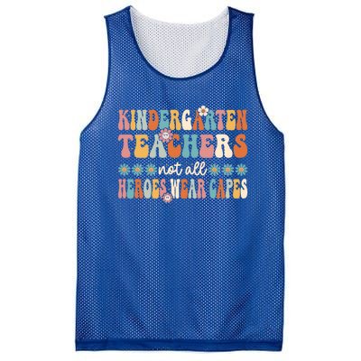 Kindergarten Teachers Capes Groovy Preschool Teacher Gift Mesh Reversible Basketball Jersey Tank