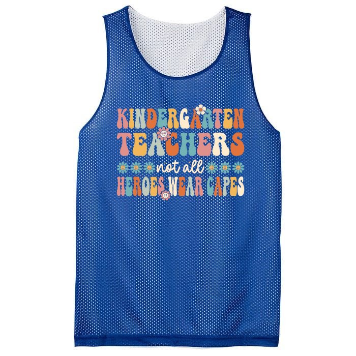 Kindergarten Teachers Capes Groovy Preschool Teacher Gift Mesh Reversible Basketball Jersey Tank