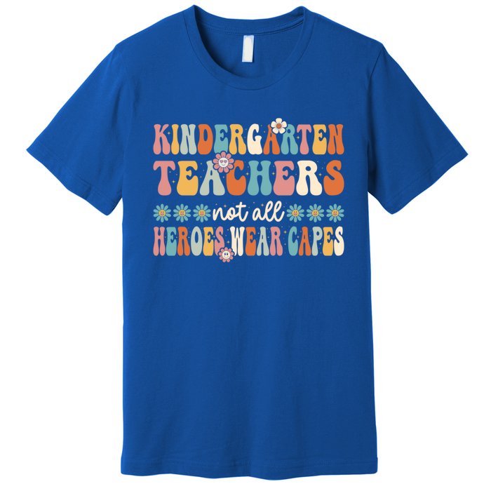 Kindergarten Teachers Capes Groovy Preschool Teacher Gift Premium T-Shirt