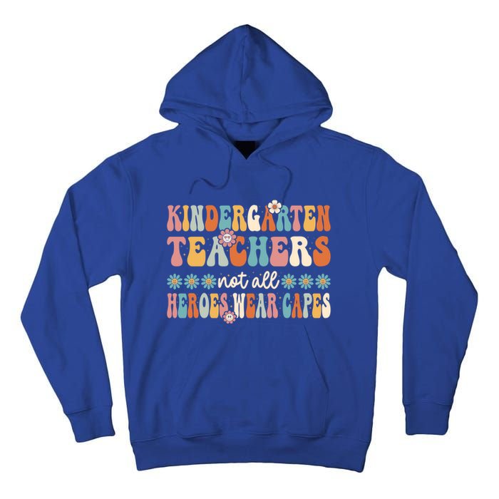 Kindergarten Teachers Capes Groovy Preschool Teacher Gift Tall Hoodie