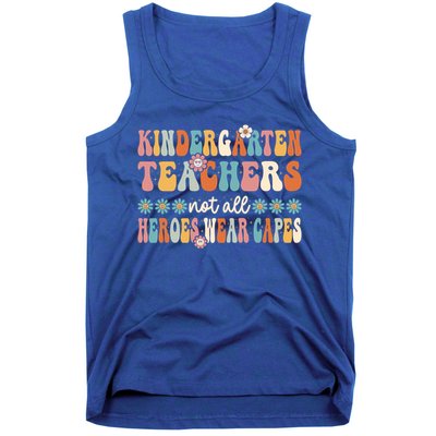 Kindergarten Teachers Capes Groovy Preschool Teacher Gift Tank Top