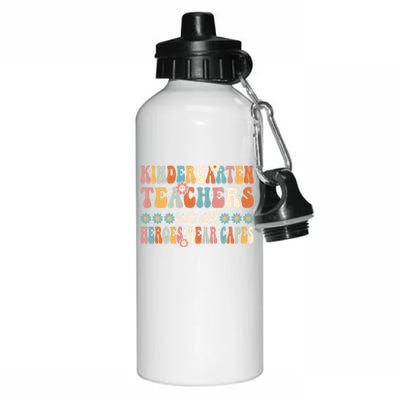 Kindergarten Teachers Capes Groovy Preschool Teacher Gift Aluminum Water Bottle