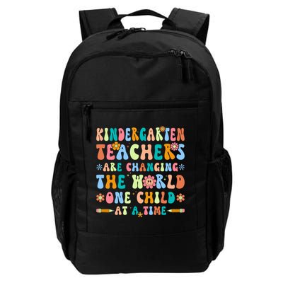 Kindergarten Teachers Changing The World Groovy Preschool Funny Gift Backpack