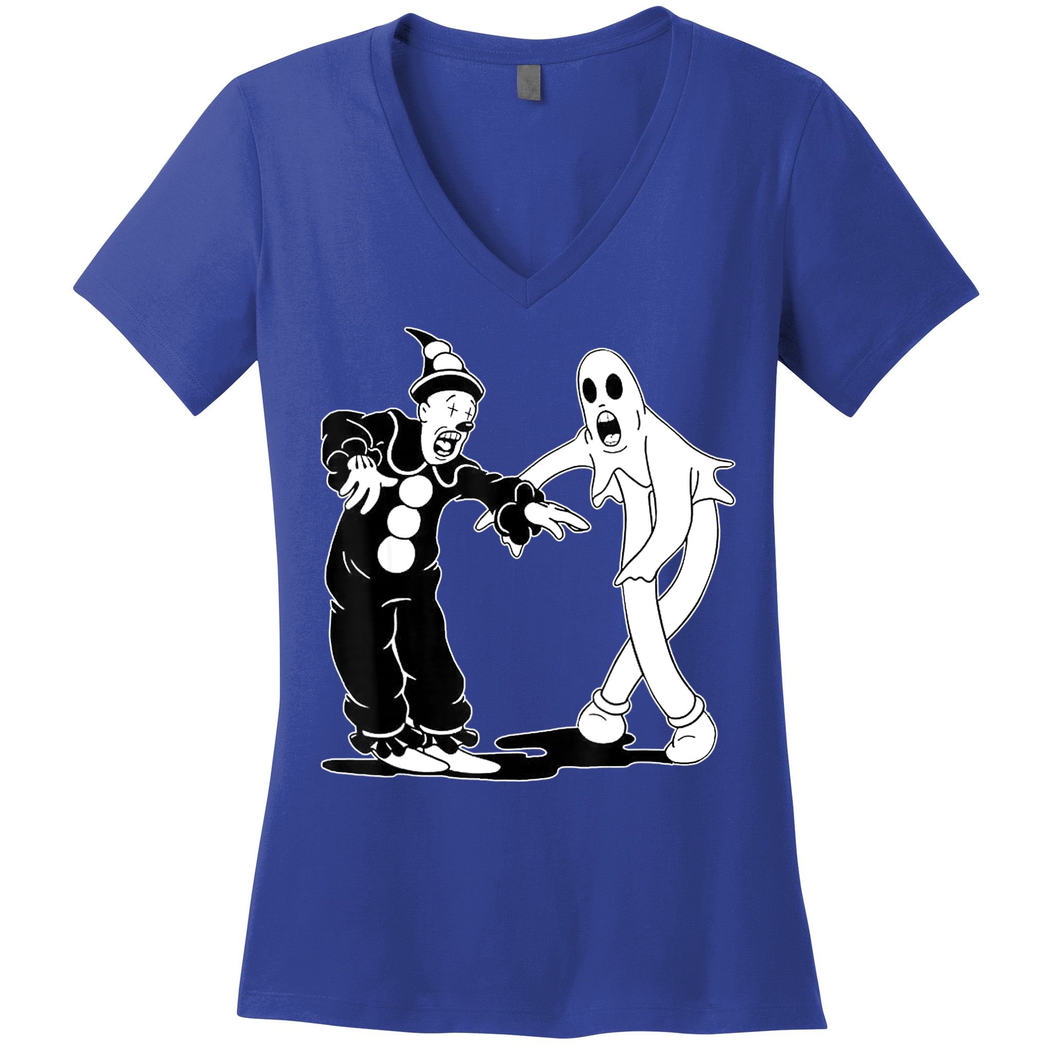 Koko The Clown And Ghost Dancing Women's V-Neck T-Shirt