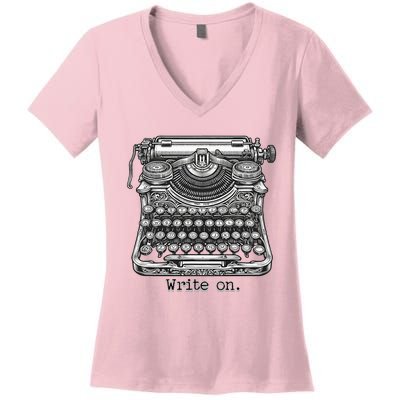 Keys To Creation Classic Typewriter Inspiration Women's V-Neck T-Shirt