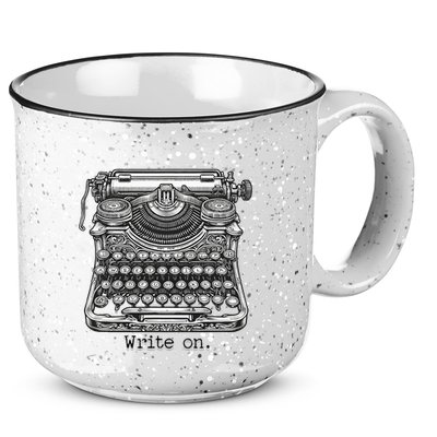 Keys To Creation Classic Typewriter Inspiration 15oz Campfire Ceramic Mug