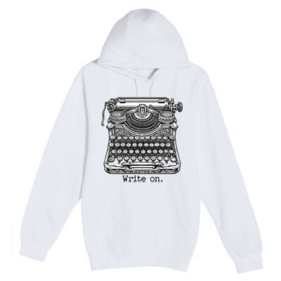 Keys To Creation Classic Typewriter Inspiration Premium Pullover Hoodie