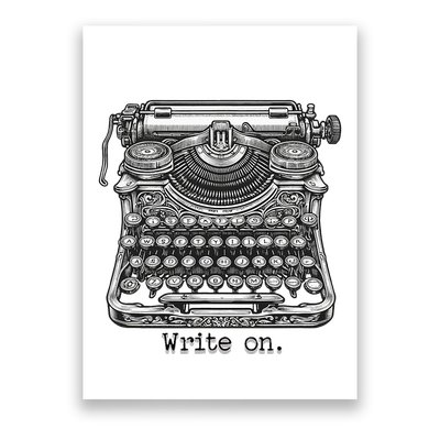 Keys To Creation Classic Typewriter Inspiration Poster