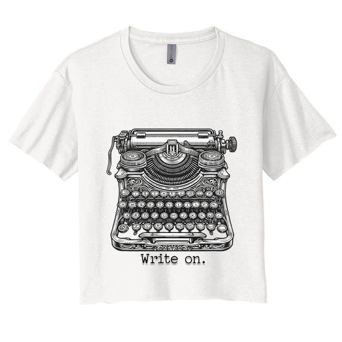 Keys To Creation Classic Typewriter Inspiration Crop Top