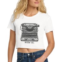 Keys To Creation Classic Typewriter Inspiration Crop Top