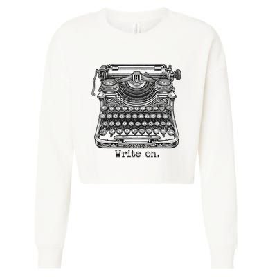Keys To Creation Classic Typewriter Inspiration Cropped Pullover Crew