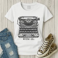 Keys To Creation Classic Typewriter Inspiration Womens T-Shirt