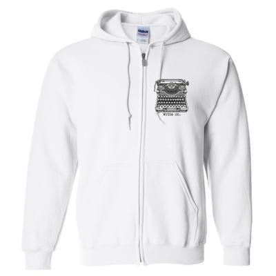 Keys To Creation Classic Typewriter Inspiration Full Zip Hoodie