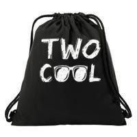 Kids Two Cool 2nd Birthday Gift 2 Year Old Boy Second Bday Drawstring Bag