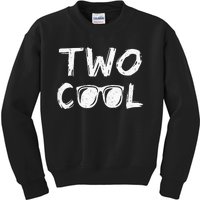 Kids Two Cool 2nd Birthday Gift 2 Year Old Boy Second Bday Kids Sweatshirt